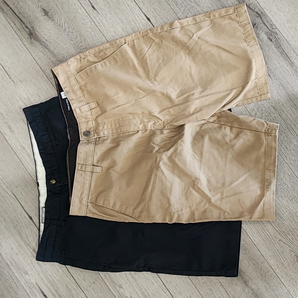 TWO pairs of Volcom shorts